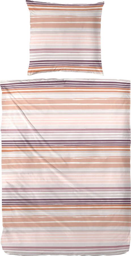 Primera Overtrekset Wavy Stripe met moderne strepen in frisse kleuren (2-delig)