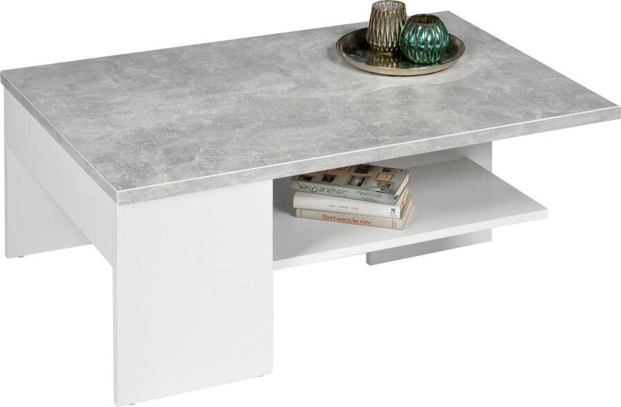 PRO Line Salontafel van hout met plank lade rechthoekig