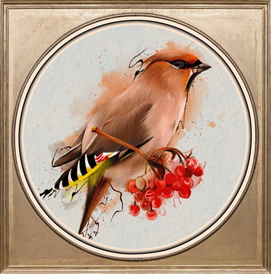 Queence Artprint op acrylglas Veelkleurige vogel I - Foto 5