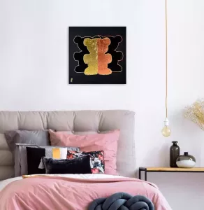 Queence Artprint op linnen Bears I (1 stuk)