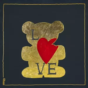 Queence Artprint op linnen Bears Love (1 stuk)
