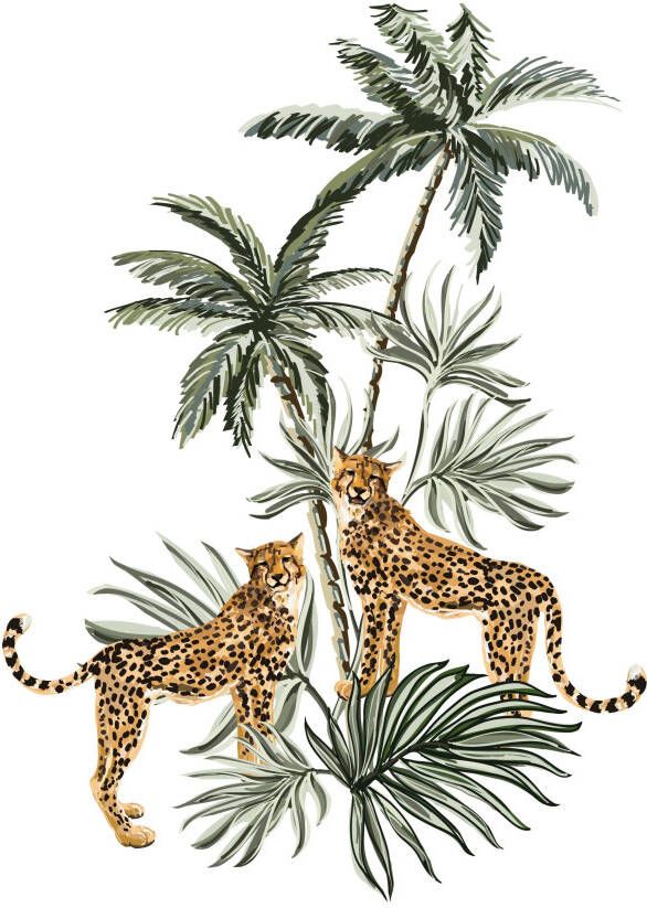 Queence Artprint op linnen Leopard - Foto 5