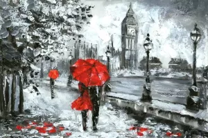 Queence Artprint op linnen Londen