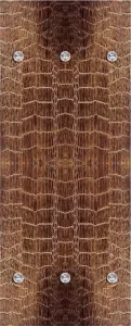 Queence Kapstok Leer-look met 6 haken 50 x 120 cm