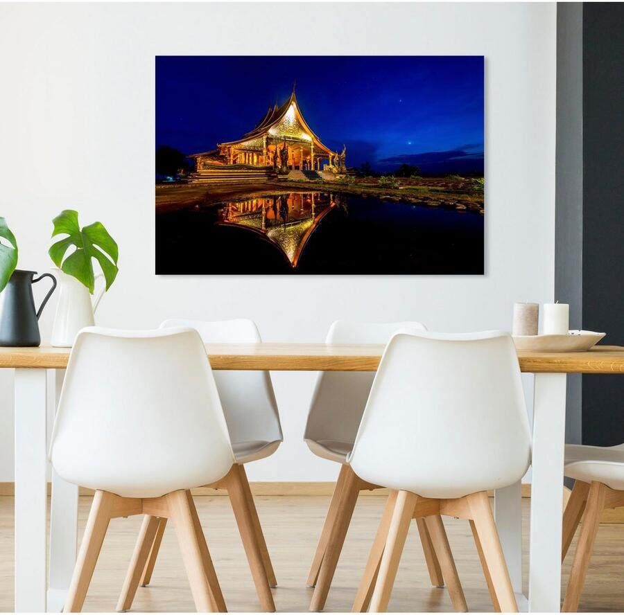 Queence Artprint op acrylglas Aan het meer Fine Art-print in galeriekwaliteit - Foto 2