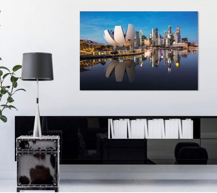 Queence Artprint op acrylglas Aan het water Fine Art-print in galeriekwaliteit - Foto 3