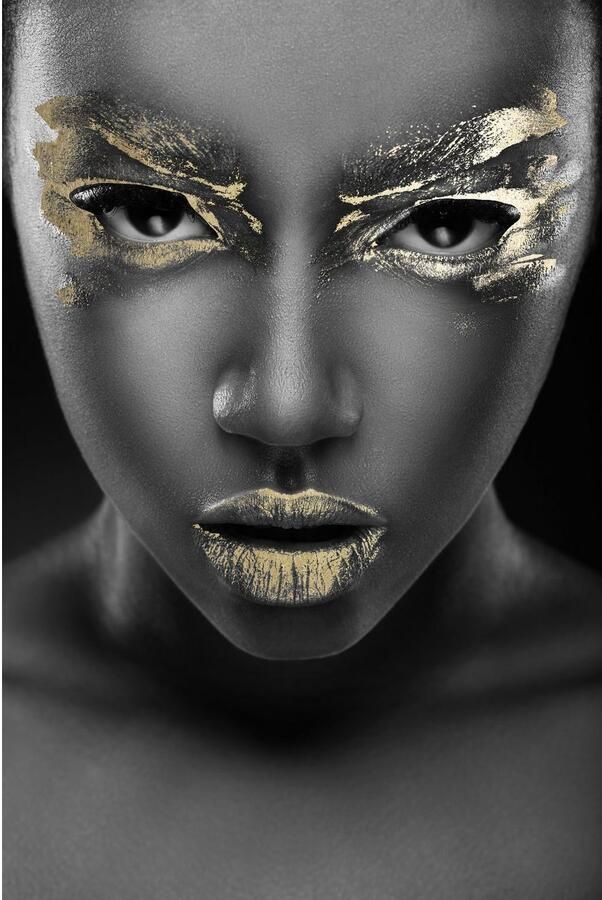 Queence Artprint op acrylglas Behdeti met de hand ingewerkte bladgoud applicaties (1 stuk) - Foto 7