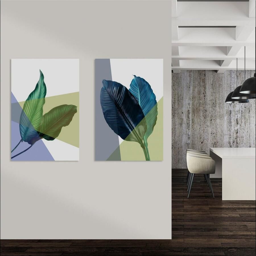 Queence Artprint op acrylglas Bladeren Fine Art-print in galeriekwaliteit - Foto 2