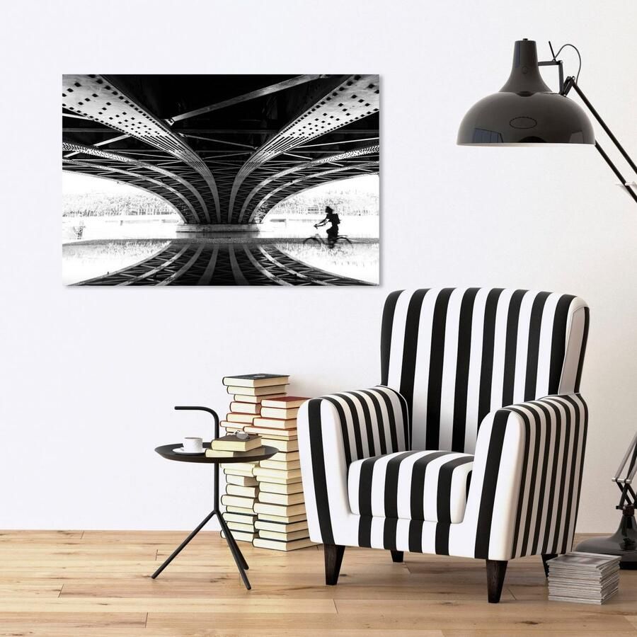 Queence Artprint op acrylglas Brug Fine Art-print in galeriekwaliteit - Foto 2