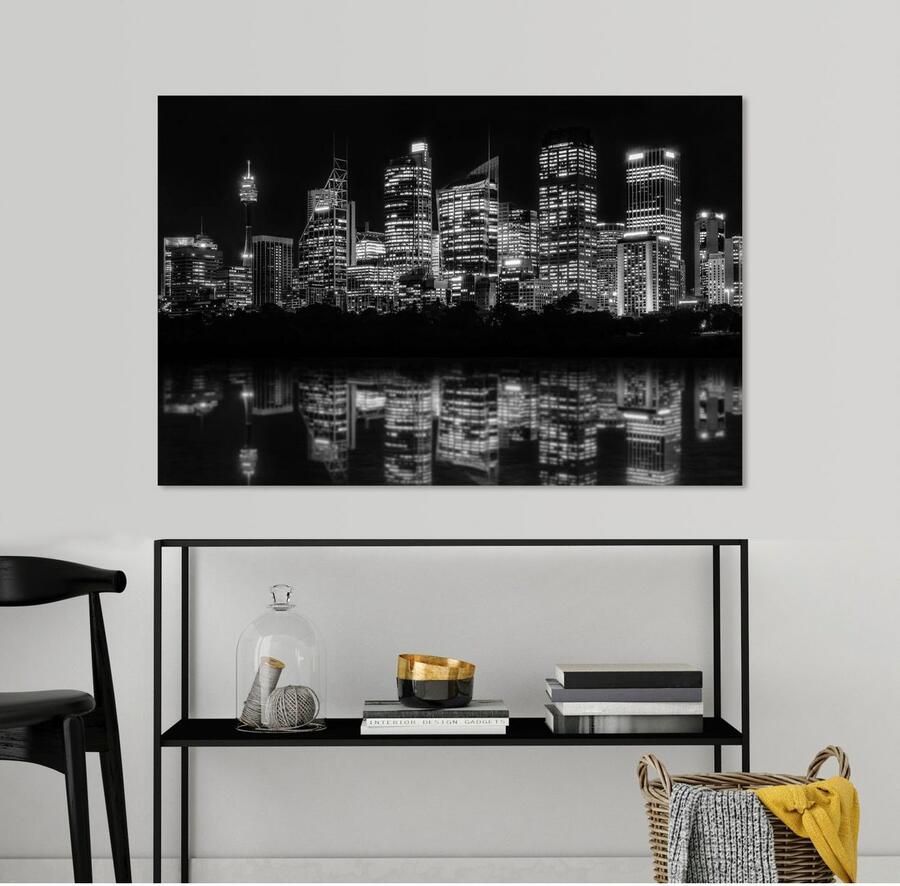Queence Artprint op acrylglas Flatgebouwen Fine Art-print in galeriekwaliteit - Foto 2