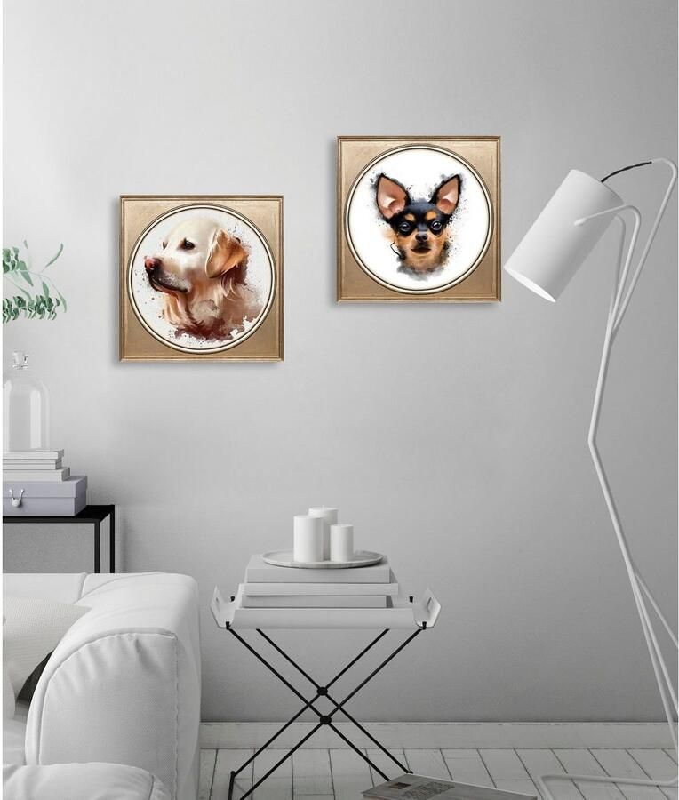 Queence Artprint op acrylglas Hond Fine Art-print in galeriekwaliteit - Foto 3