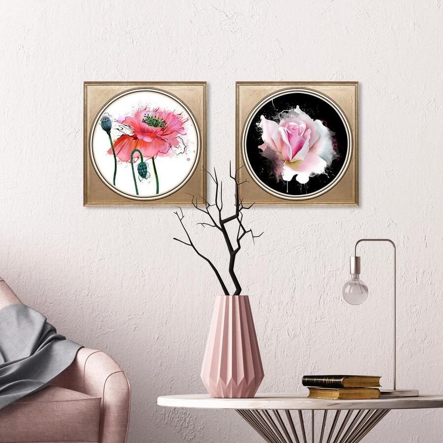 Queence Artprint op acrylglas Roze roos Fine Art-print in galeriekwaliteit - Foto 2