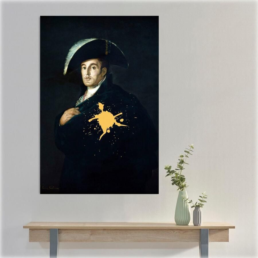 Queence Artprint op acrylglas Man met kleurvlek Fine Art-print in galeriekwaliteit - Foto 2