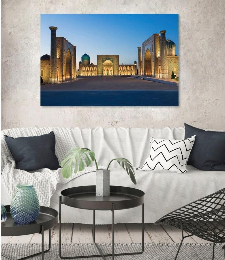 Queence Artprint op acrylglas Paleis Fine Art-print in galeriekwaliteit - Foto 3