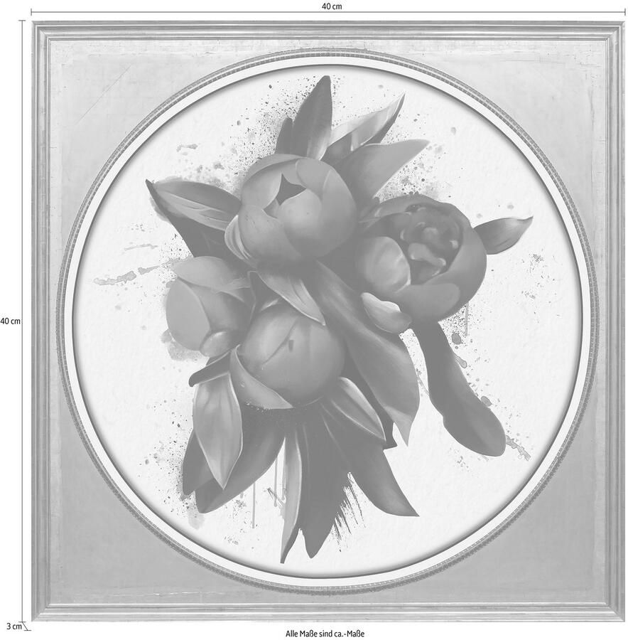 Queence Artprint op acrylglas Rode bloem Fine Art-print in galeriekwaliteit