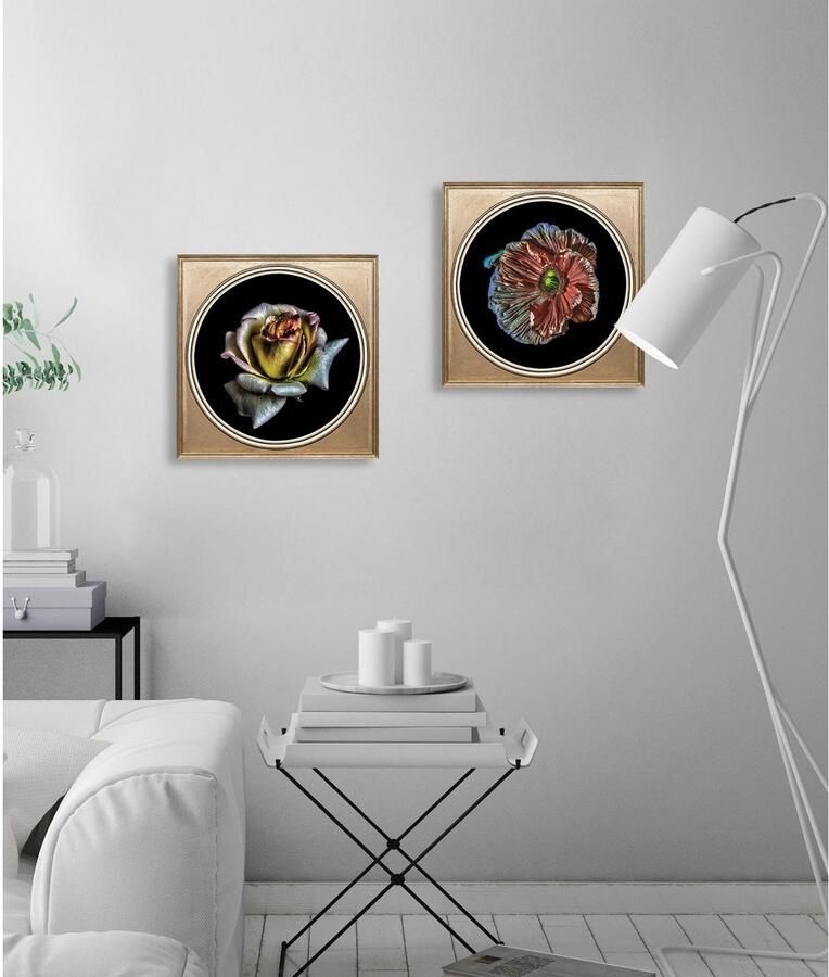 Queence Artprint op acrylglas Rosé Fine Art-print in galeriekwaliteit - Foto 3