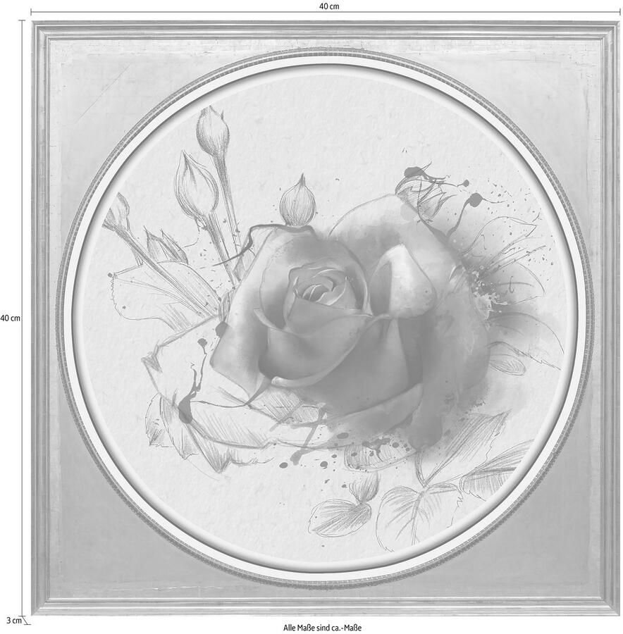 Queence Artprint op acrylglas Roze roos Fine Art-print in galeriekwaliteit - Foto 2