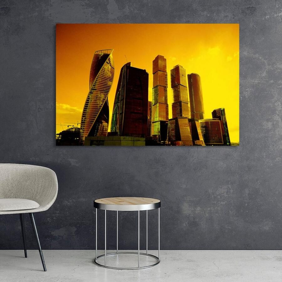 Queence Artprint op acrylglas Stad Fine Art-print in galeriekwaliteit - Foto 2