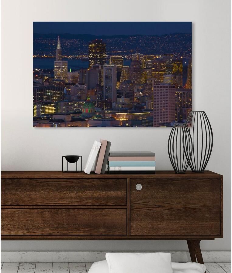 Queence Artprint op acrylglas Stad Fine Art-print in galeriekwaliteit - Foto 2