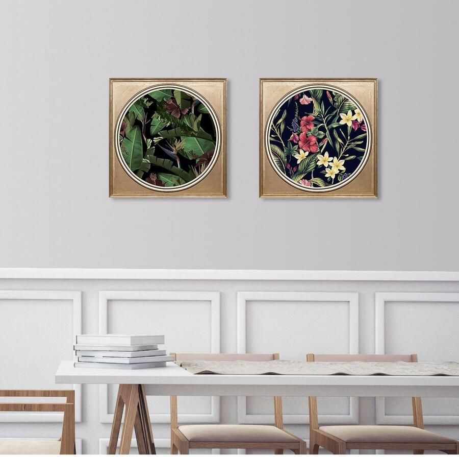 Queence Artprint op acrylglas Tropische planten II Fine Art-print in galeriekwaliteit - Foto 2
