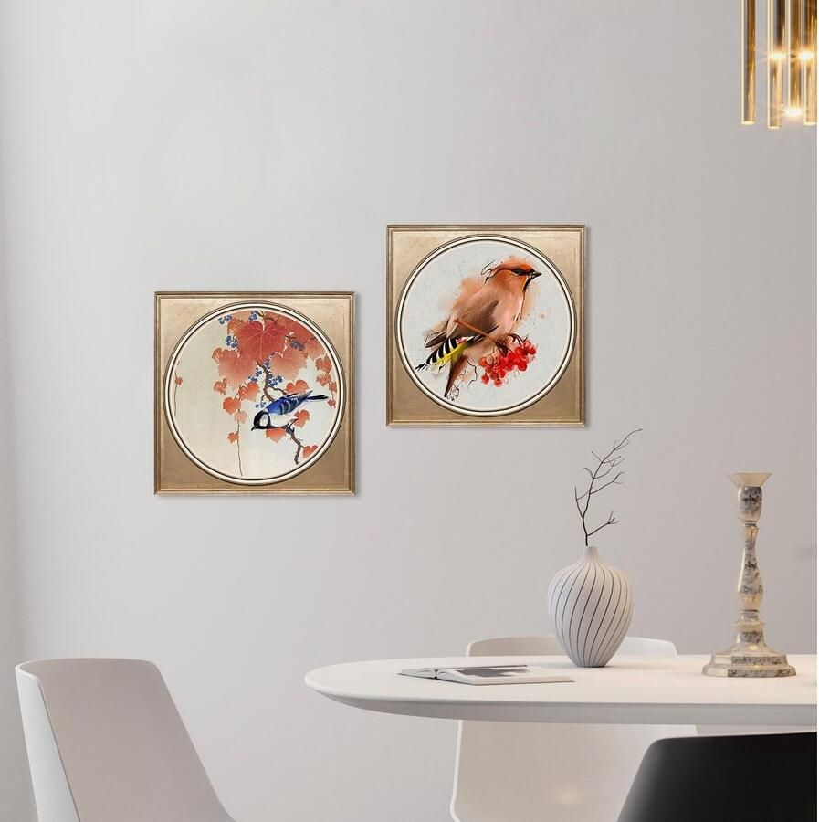 Queence Artprint op acrylglas Veelkleurige vogel I Fine Art-print in galeriekwaliteit