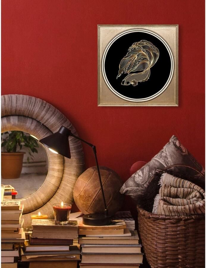 Queence Artprint op acrylglas Vis Fine Art-print in galeriekwaliteit - Foto 3