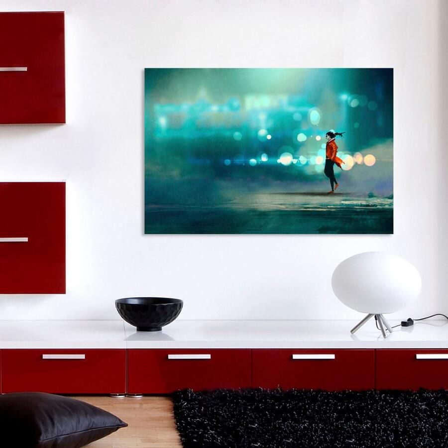 Queence Artprint op acrylglas Vrouw Fine Art-print in galeriekwaliteit - Foto 2