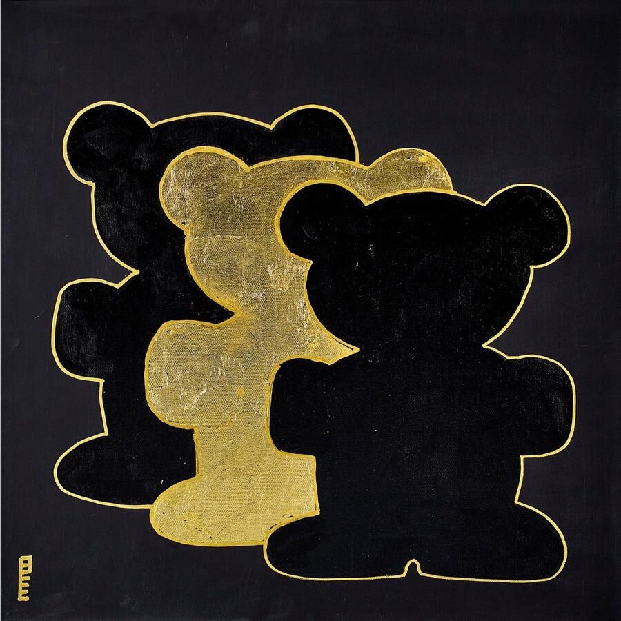 Queence Artprint op linnen Bears II Premium canvasstof handgemaakt in Duitsland (1 stuk) - Foto 2