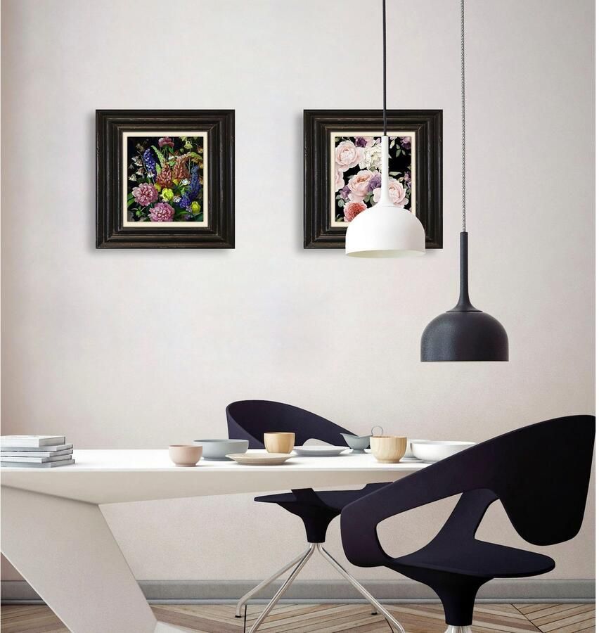 Queence Artprint op linnen Bloemen Premium canvasstof handgemaakt in Duitsland 40x40cm - Foto 2