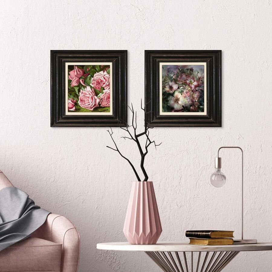Queence Artprint op linnen Bloemen Premium canvasstof handgemaakt in Duitsland 40x40cm - Foto 2