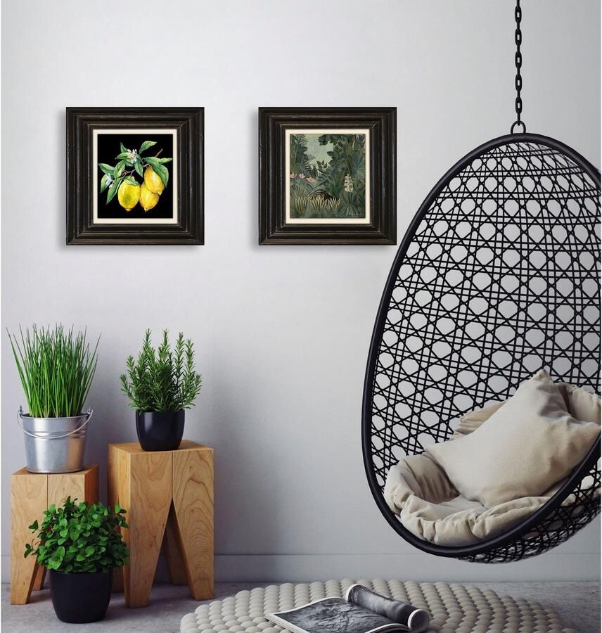 Queence Artprint op linnen Citroenen Premium canvasstof handgemaakt in Duitsland 40x40cm - Foto 2