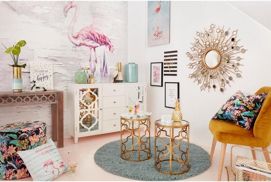 Queence Wanddecoratie Flamingo HD premium posterdruk incl. houten lijst - Foto 6