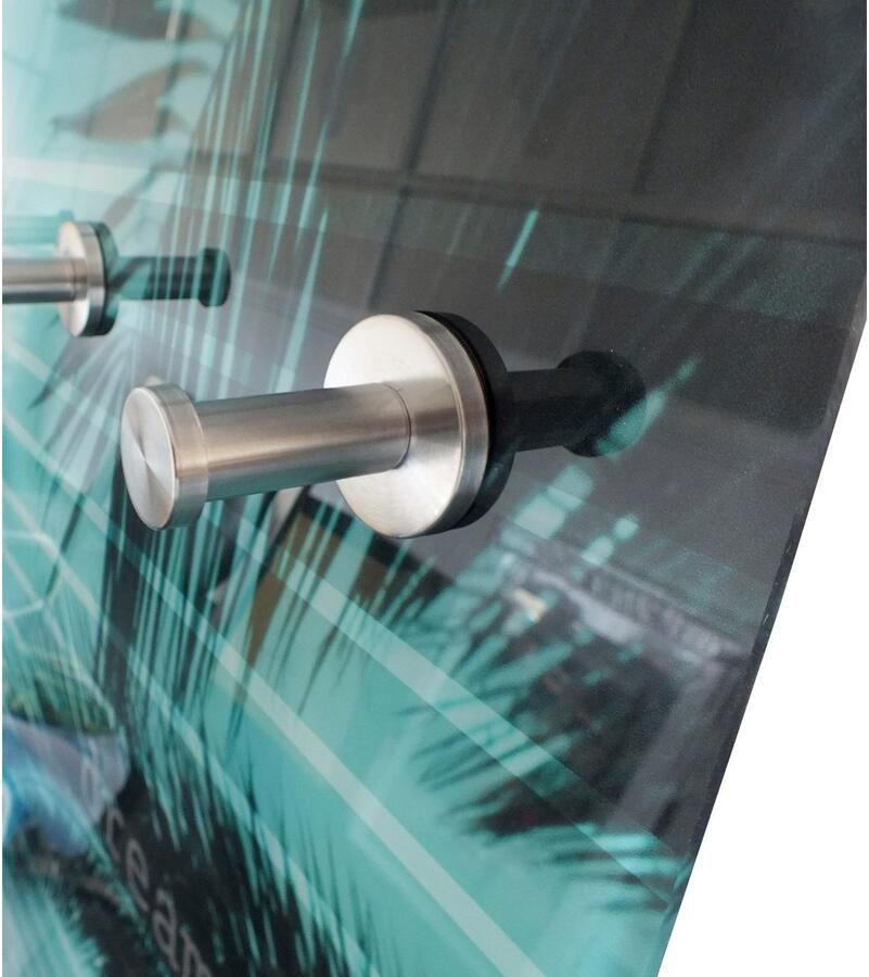 Queence Kapstok Barney Wandkapstok vintage houtlook ruimtebesparend (8-delig) - Foto 5