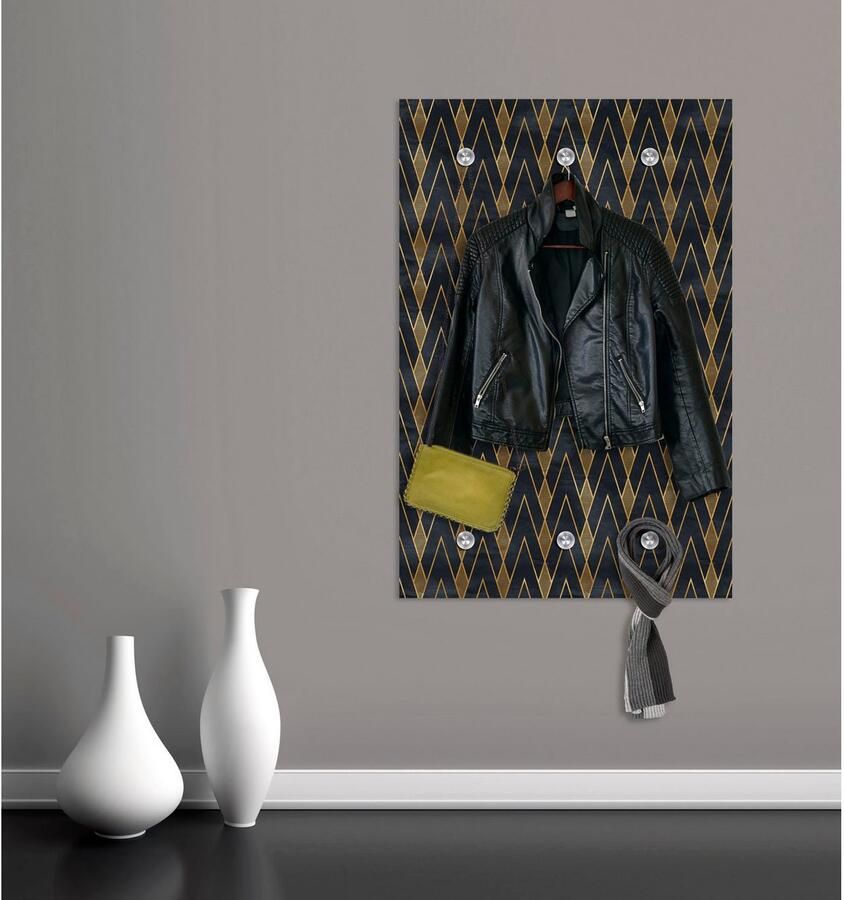 Queence Kapstok Kartels met 6 haken 80 x 120 cm