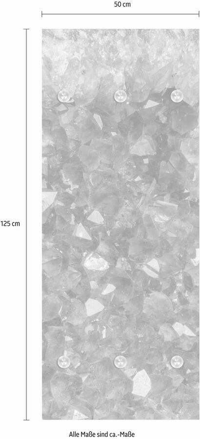 Queence Kapstok Kristallen met 6 haken 50 x 120 cm - Foto 5