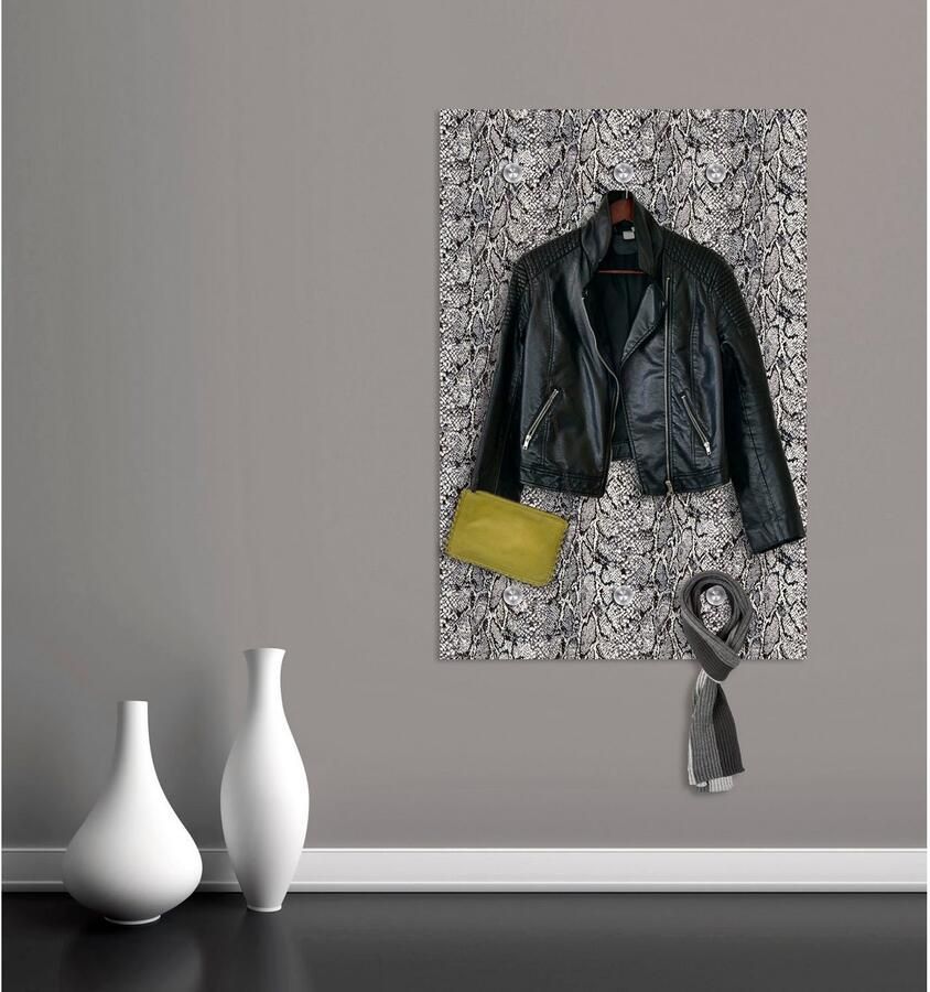 Queence Kapstok Krokodil met 6 haken 80 x 120 cm