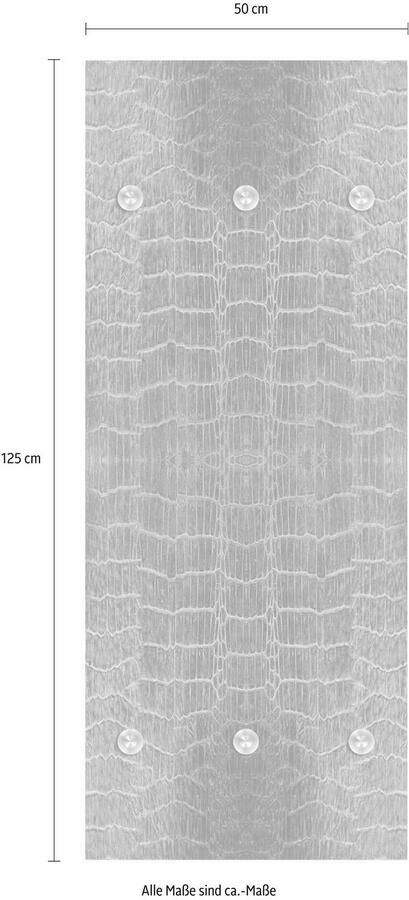 Queence Kapstok Leer-look met 6 haken 50 x 120 cm - Foto 5