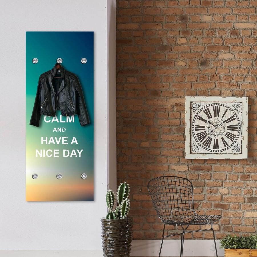 Queence Kapstok Nice Day met 6 haken 50 x 120 cm - Foto 2