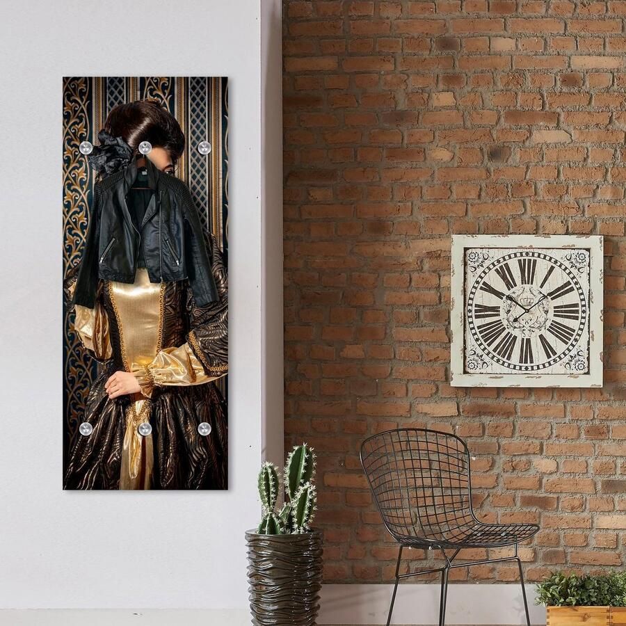 Queence Kapstok Vrouw klassiek met 6 haken 50 x 120 cm - Foto 2