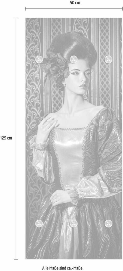 Queence Kapstok Vrouw klassiek met 6 haken 50 x 120 cm - Foto 6