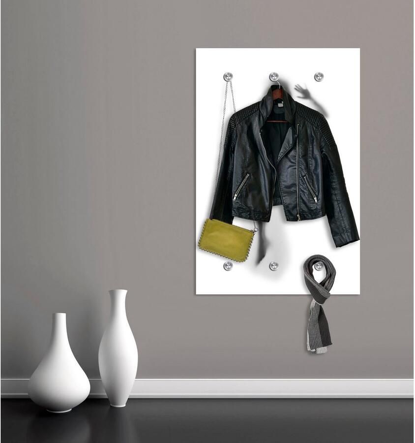 Queence Kapstok Vrouw met 6 haken 80 x 120 cm