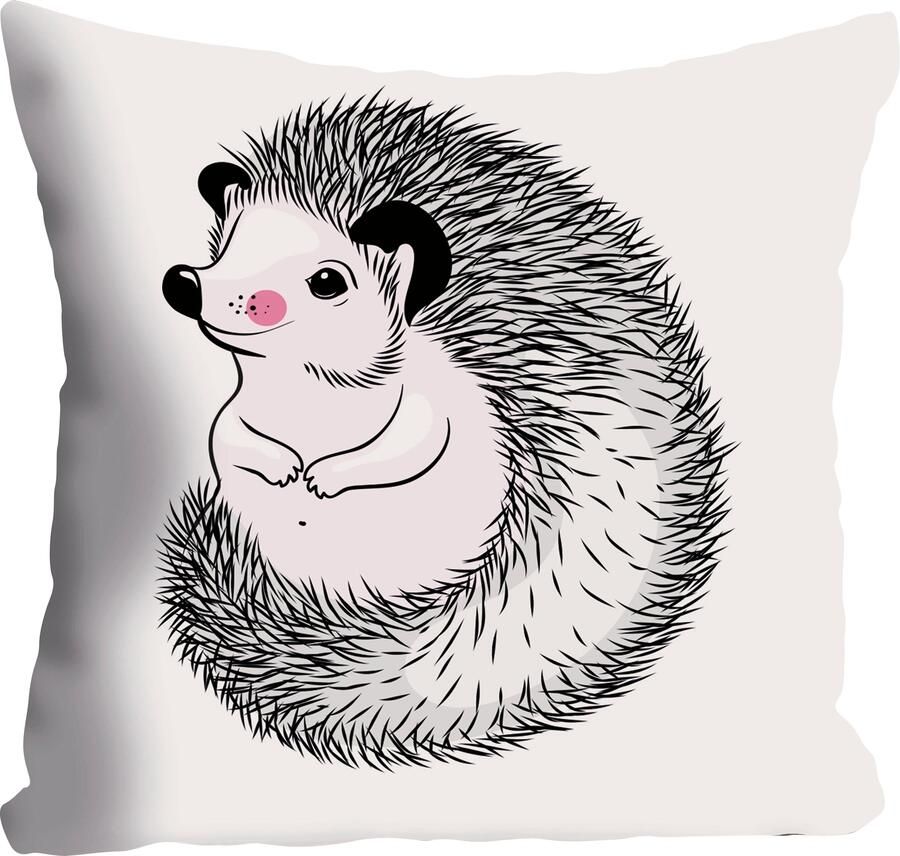 Queence Sierkussen Egel Kussenovertrek zonder vulling(1 stuk) - Foto 4