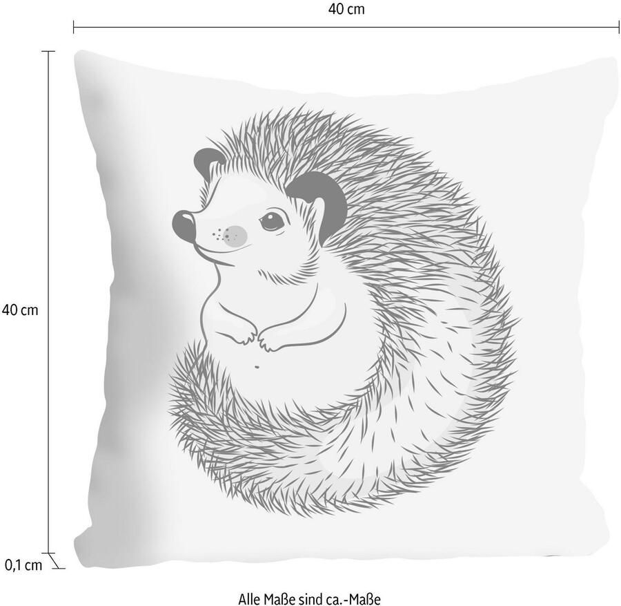 Queence Sierkussen Egel Kussenovertrek zonder vulling(1 stuk) - Foto 2