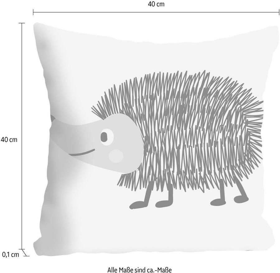 Queence Sierkussen Egel Kussenovertrek zonder vulling(1 stuk) - Foto 4