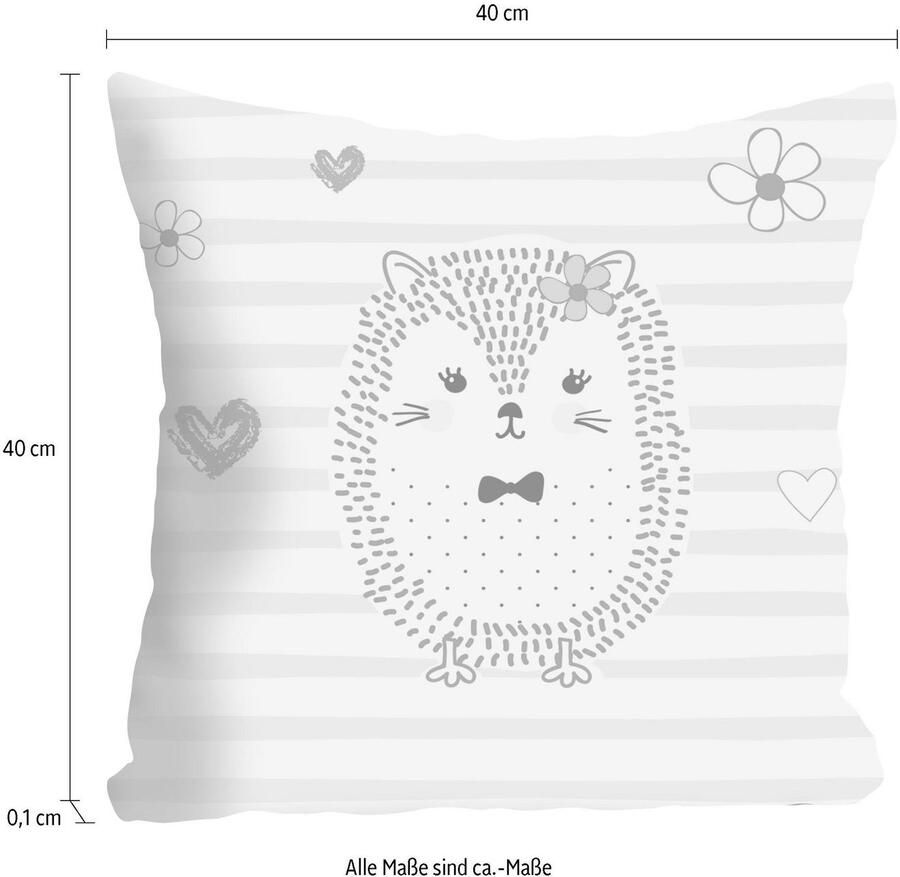 Queence Sierkussen Egel Kussenovertrek zonder vulling(1 stuk) - Foto 2