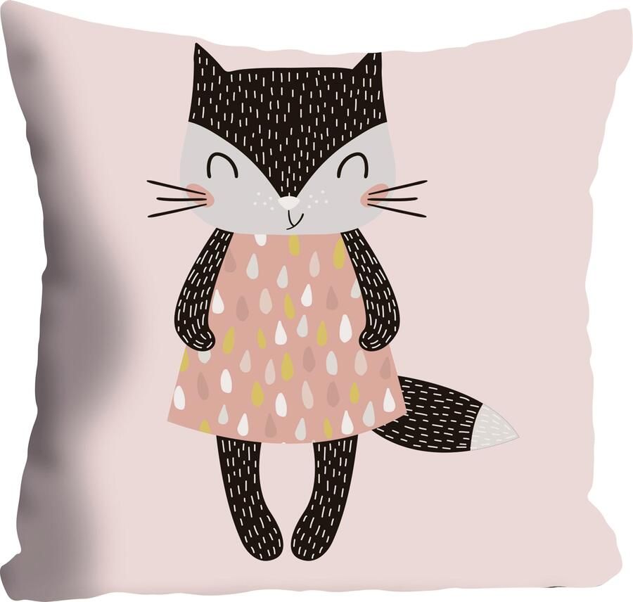 Queence Sierkussen Kat Kussenovertrek zonder vulling(1 stuk) - Foto 4