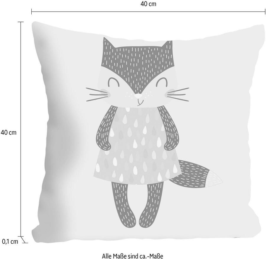 Queence Sierkussen Kat Kussenovertrek zonder vulling(1 stuk) - Foto 2