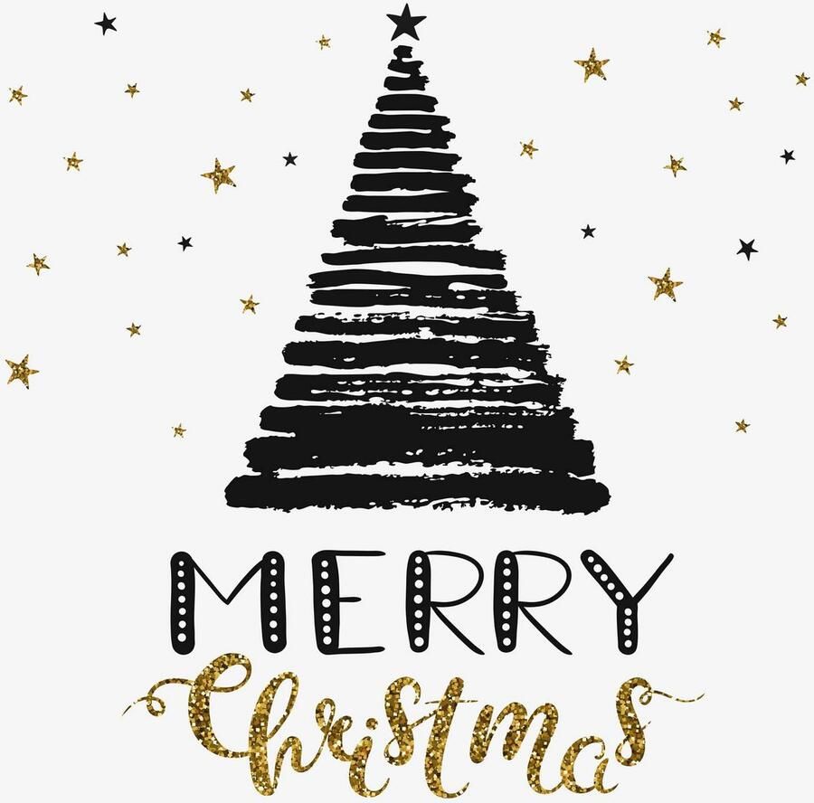 Queence Sierkussen Levi Kussenhoes Vrolijk Kerstfeest kerstboom kerstmotief feestelijk (1 stuk) - Foto 2