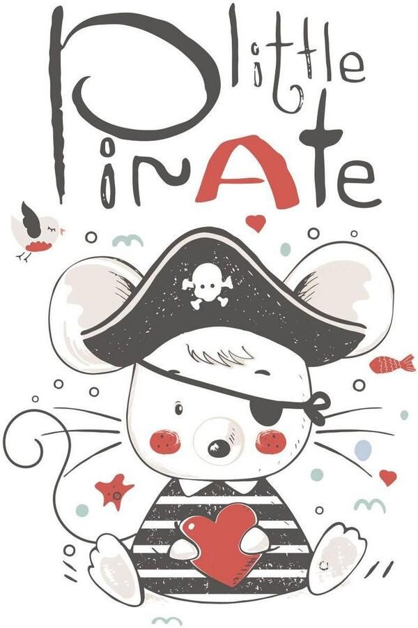 Queence Sierkussen Little Pirate Kussenovertrek zonder vulling(1 stuk) - Foto 3