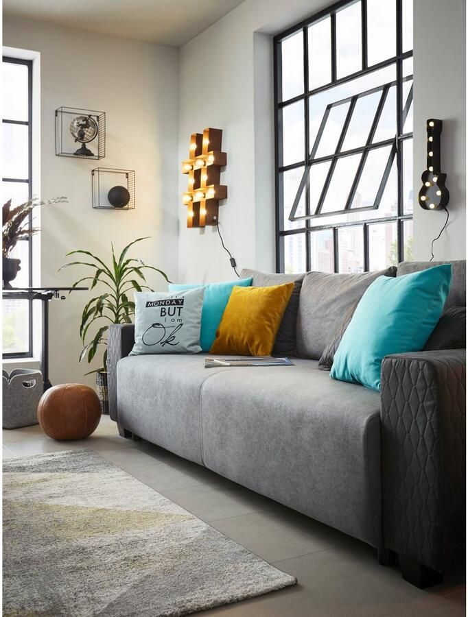 Home affaire Slaapbank Bella met gestempelde overtrekstof bij armleuningen - Foto 2